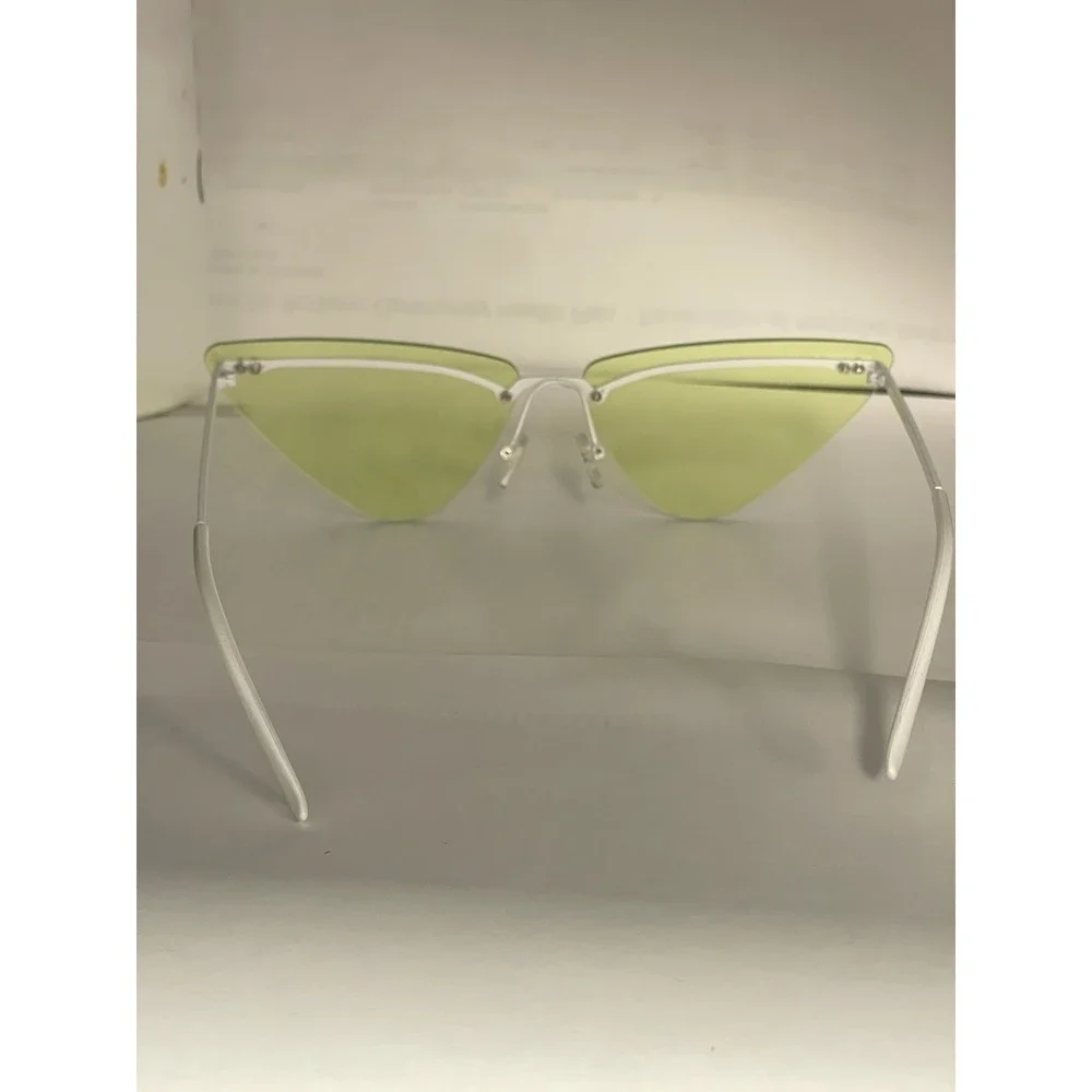 Womens Yellow Cat Eye Gothic Metal Rim Retro Design‎ Sunglasses